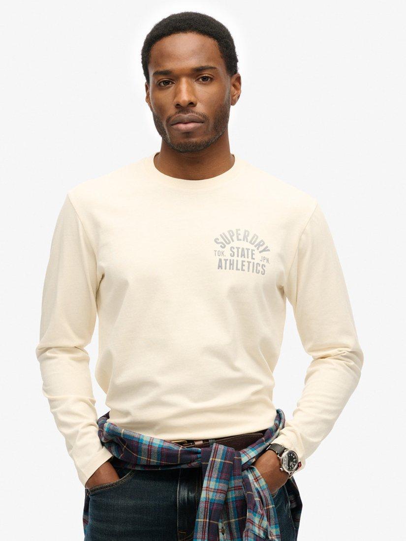 Product image 1 of 4, which shows Superdry Vintage Logo Tokyo Relaxed T-Shirt, Off White, S