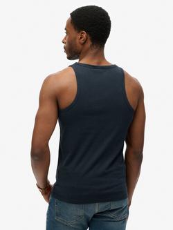 Superdry Outdoor Stripe Vest Top - view 2, Eclipse Navy