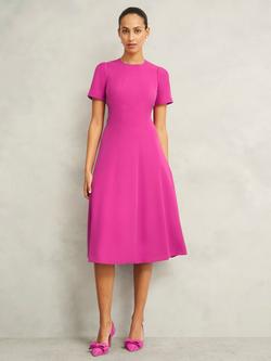 Hobbs Eliana Princess Seam Dress, Bright Pink, Bright Pink