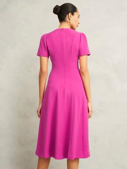Hobbs Eliana Princess Seam Dress, Bright Pink - view 2, Bright Pink