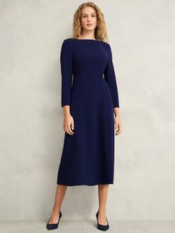 Hobbs Leonora Midi Dress, Navy