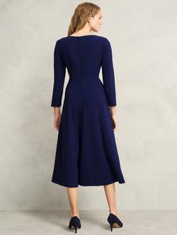 Hobbs Leonora Midi Dress - view 2, Navy