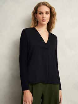 Hobbs Danika Blouse, Black, Black
