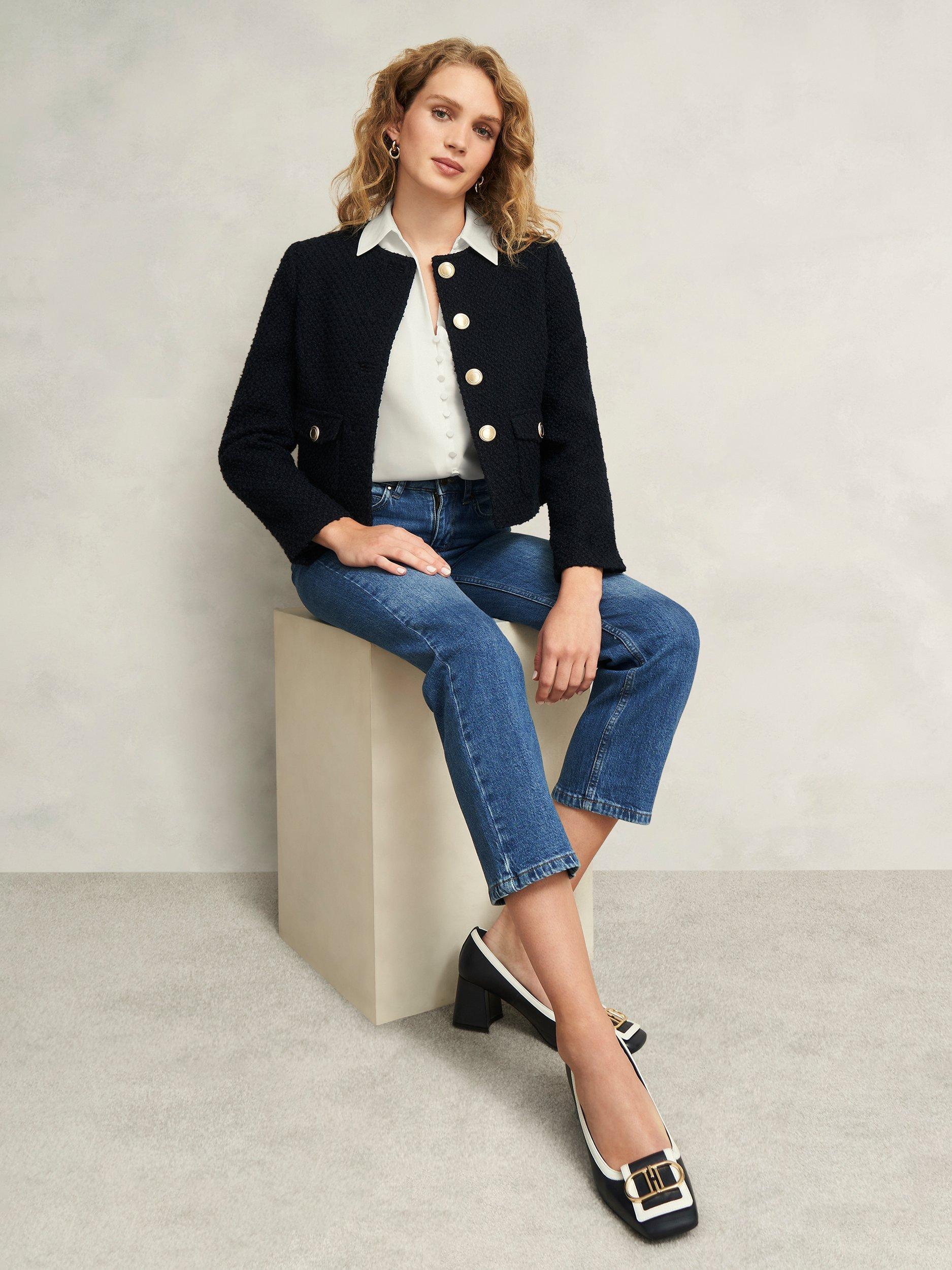 Product image 5 of 7, which shows Hobbs Madison Relaxed Shirt, Ivory, 8