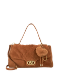 Dune Regency Suede Shoulder Bag, Chestnut