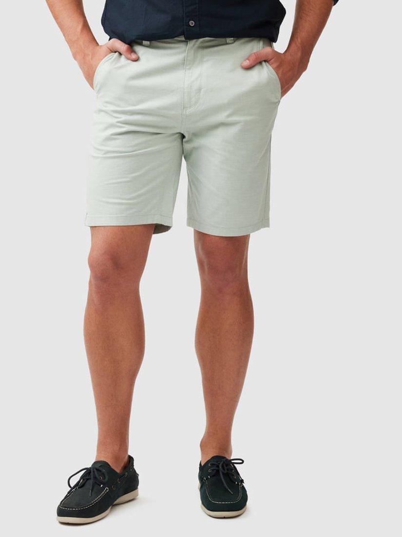Product image 1 of 5, which shows Rodd & Gunn The Gunn Stretch Cotton 9" Bermuda Shorts, Sage, 28