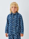 John Lewis Kids' Squiggle Print Denim Overshirt, Blue Denim