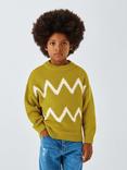 John Lewis Kids' Crew Neck Wiggle Jumper, Yellow