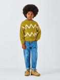 John Lewis Kids' Crew Neck Wiggle Jumper, Yellow