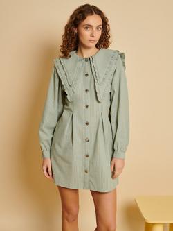 GHOSPELL Margit Stripe Mini Dress, Green, Green