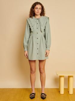 GHOSPELL Margit Stripe Mini Dress, Green - view 2, Green