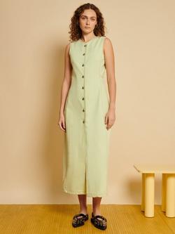 GHOSPELL Tilda Structured Midi Dress, Green, Green