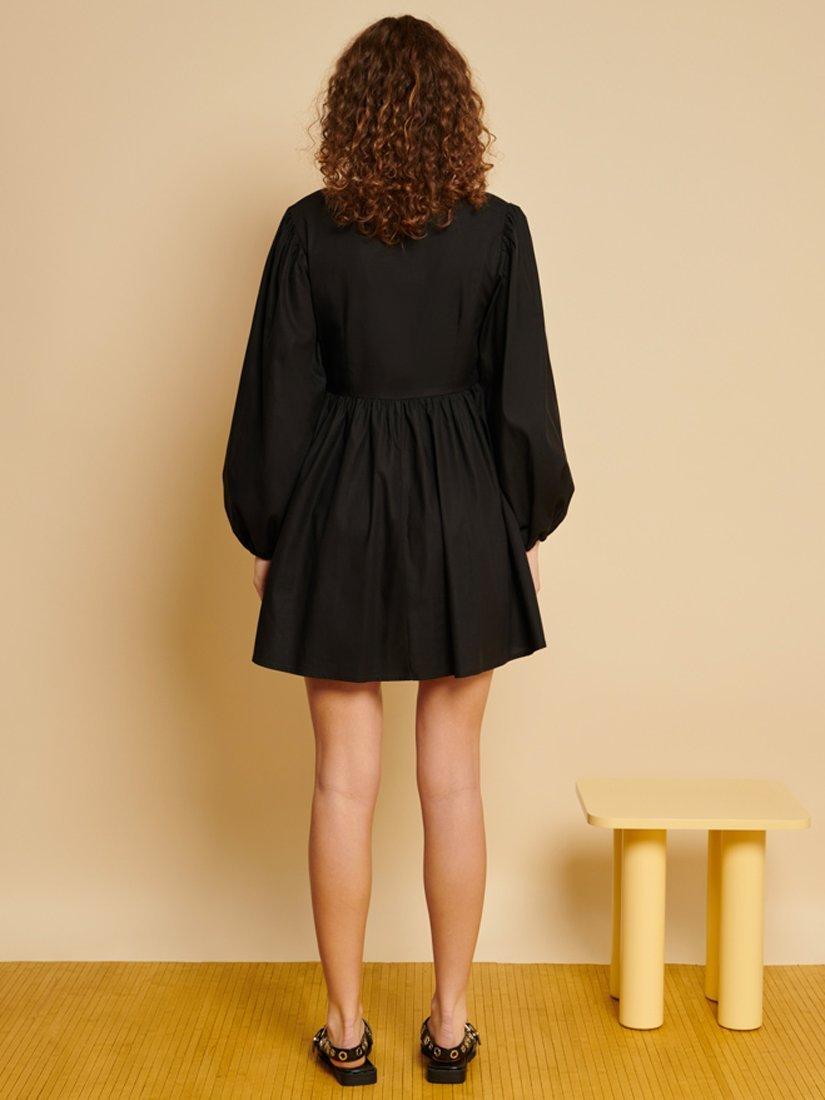 Product image 4 of 6, which shows GHOSPELL Sanna Mini Dress, Black, 6