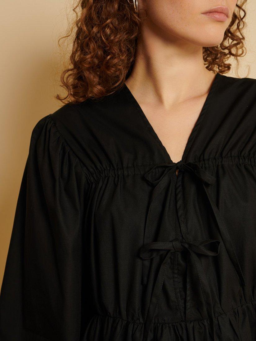 Product image 6 of 6, which shows GHOSPELL Sanna Mini Dress, Black, 6
