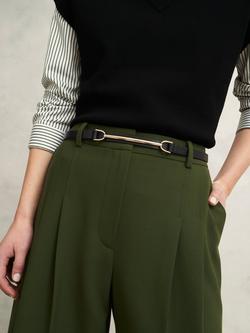 Hobbs Daphne Buckle Leather Belt, Black - view 2, Black