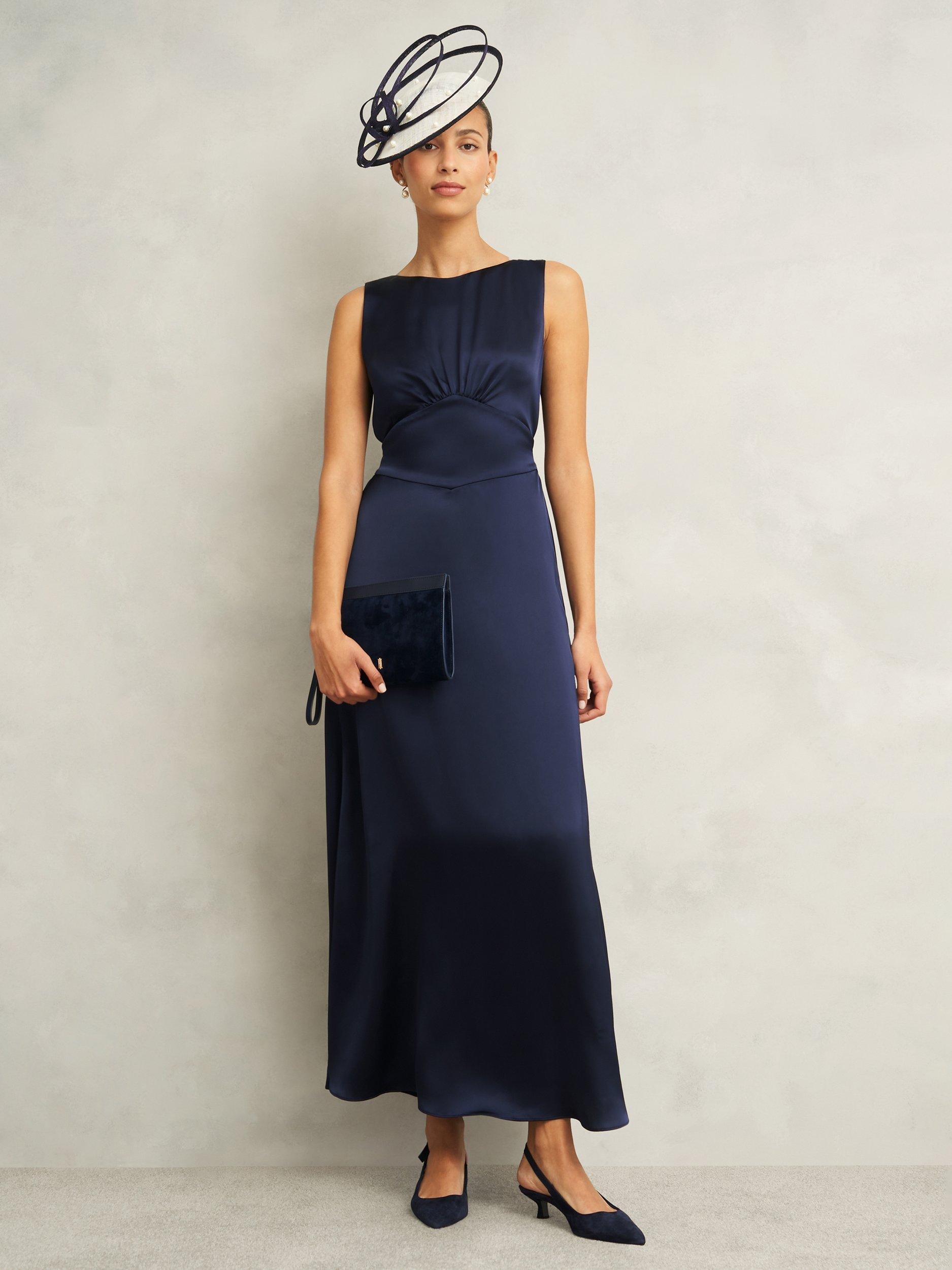 Product image 2 of 3, which shows Hobbs Shona Pearl Detail Fascinator, Ivory/Midnight