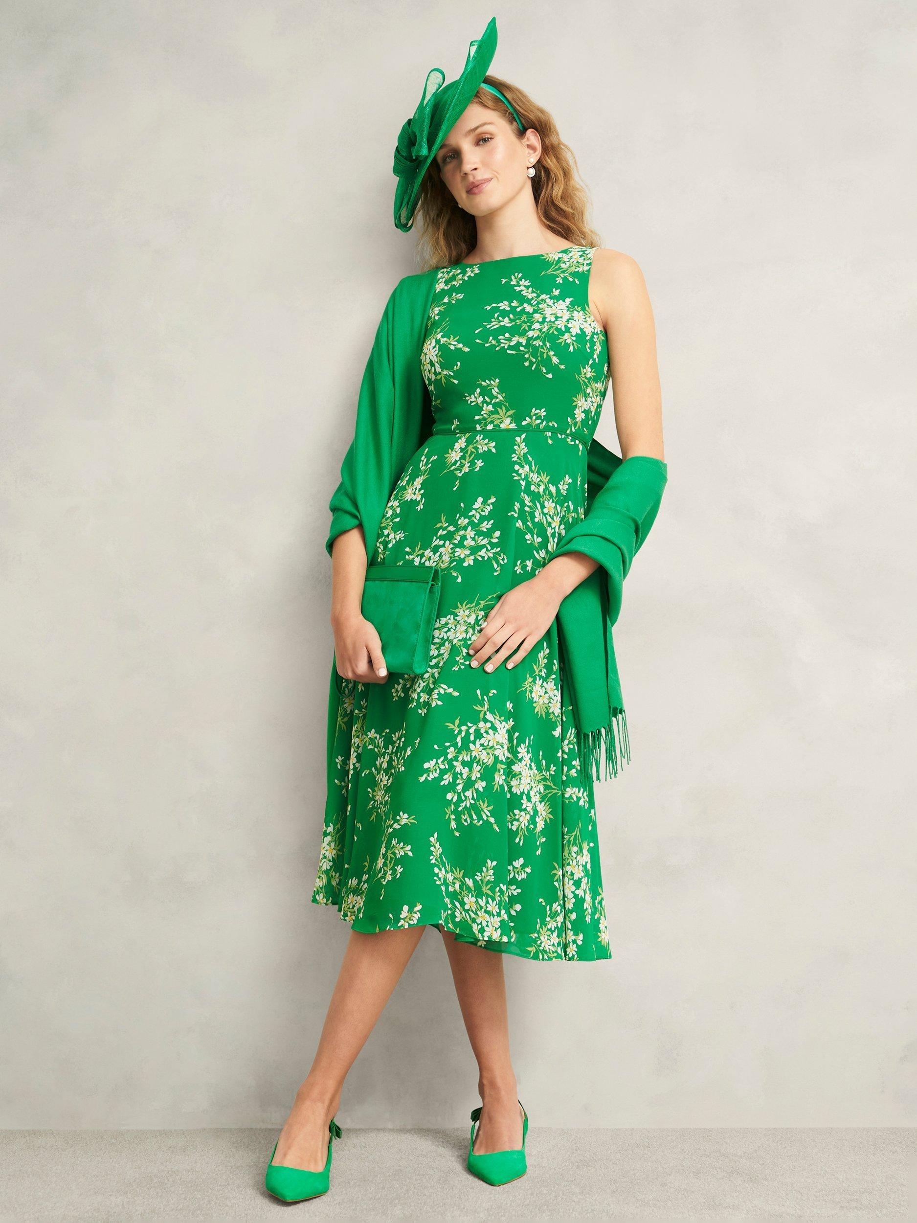 Product image 2 of 3, which shows Hobbs Matilda Scarf, Cilantro Green