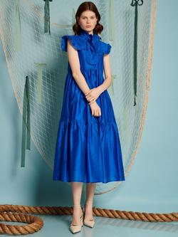 Sister Jane Tide Whisper Midi Dress, Blue, Blue