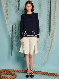 Sister Jane Maritime Boucle Shorts, White - view 2, White