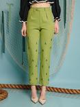 Sister Jane Albert Beaded Tapered Trousers, Green