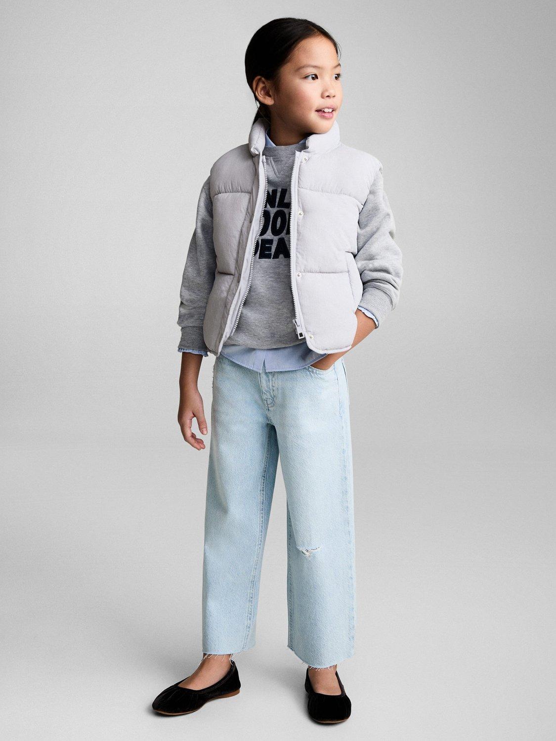 Product image 2 of 6, which shows Mango Kids' Andy Quilted Gilet, Blue, 11-12 years