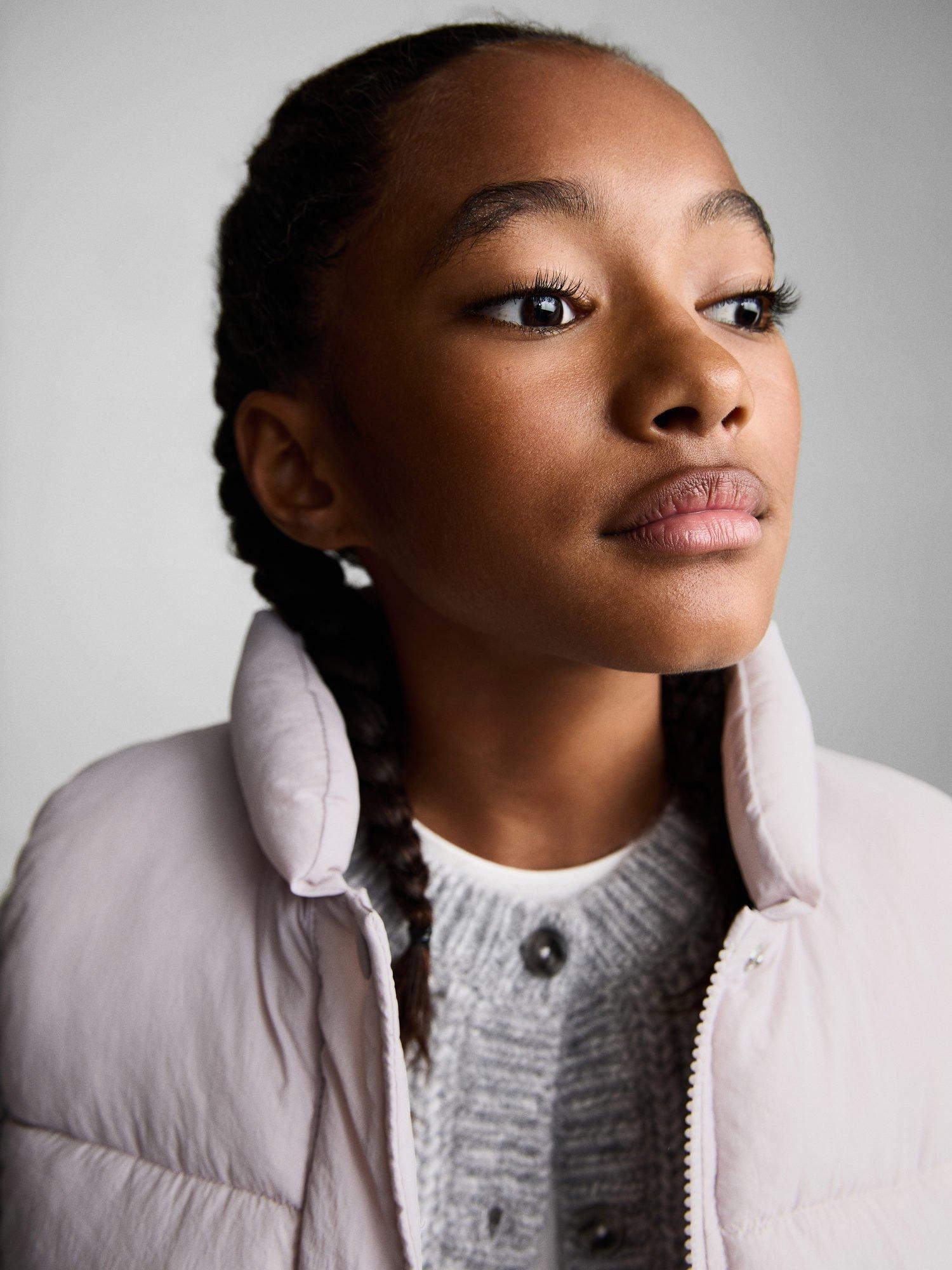 Product image 6 of 7, which shows Mango Kids' Andy Quilted Gilet, Light Pastel Purple, 11-12 yrs