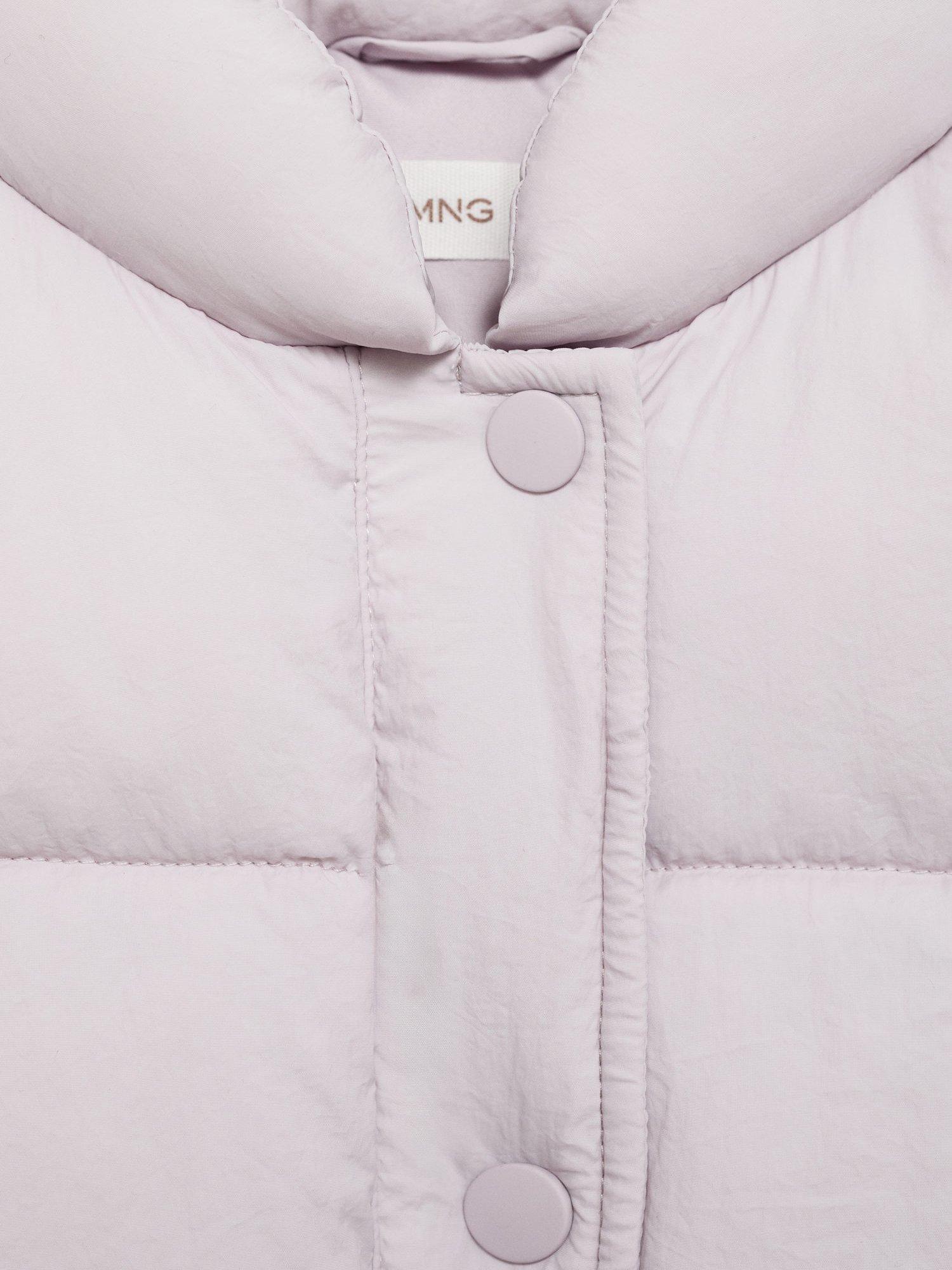 Product image 7 of 7, which shows Mango Kids' Andy Quilted Gilet, Light Pastel Purple, 11-12 yrs