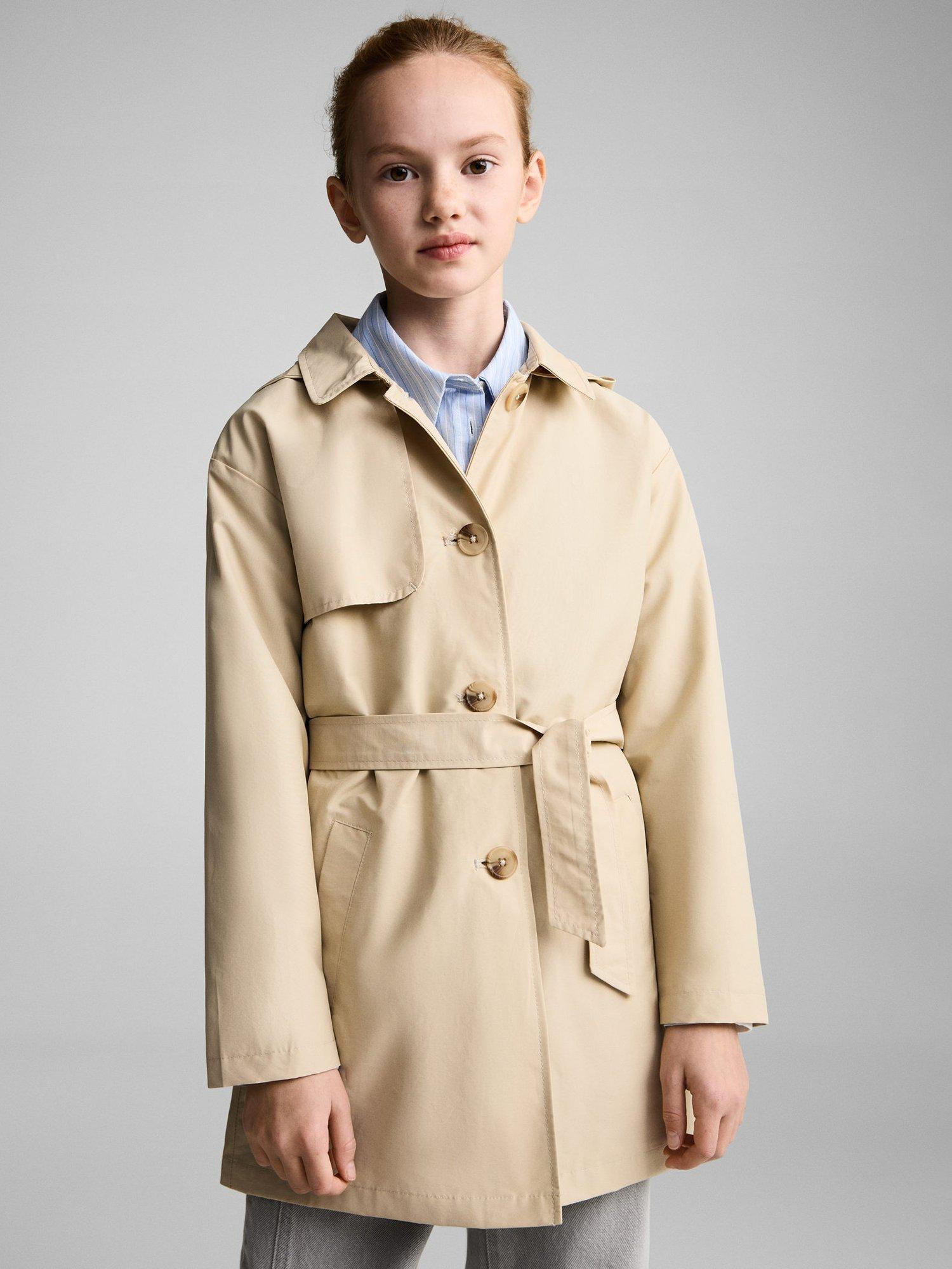 Mango Kids' Gina Coat, Medium Brown