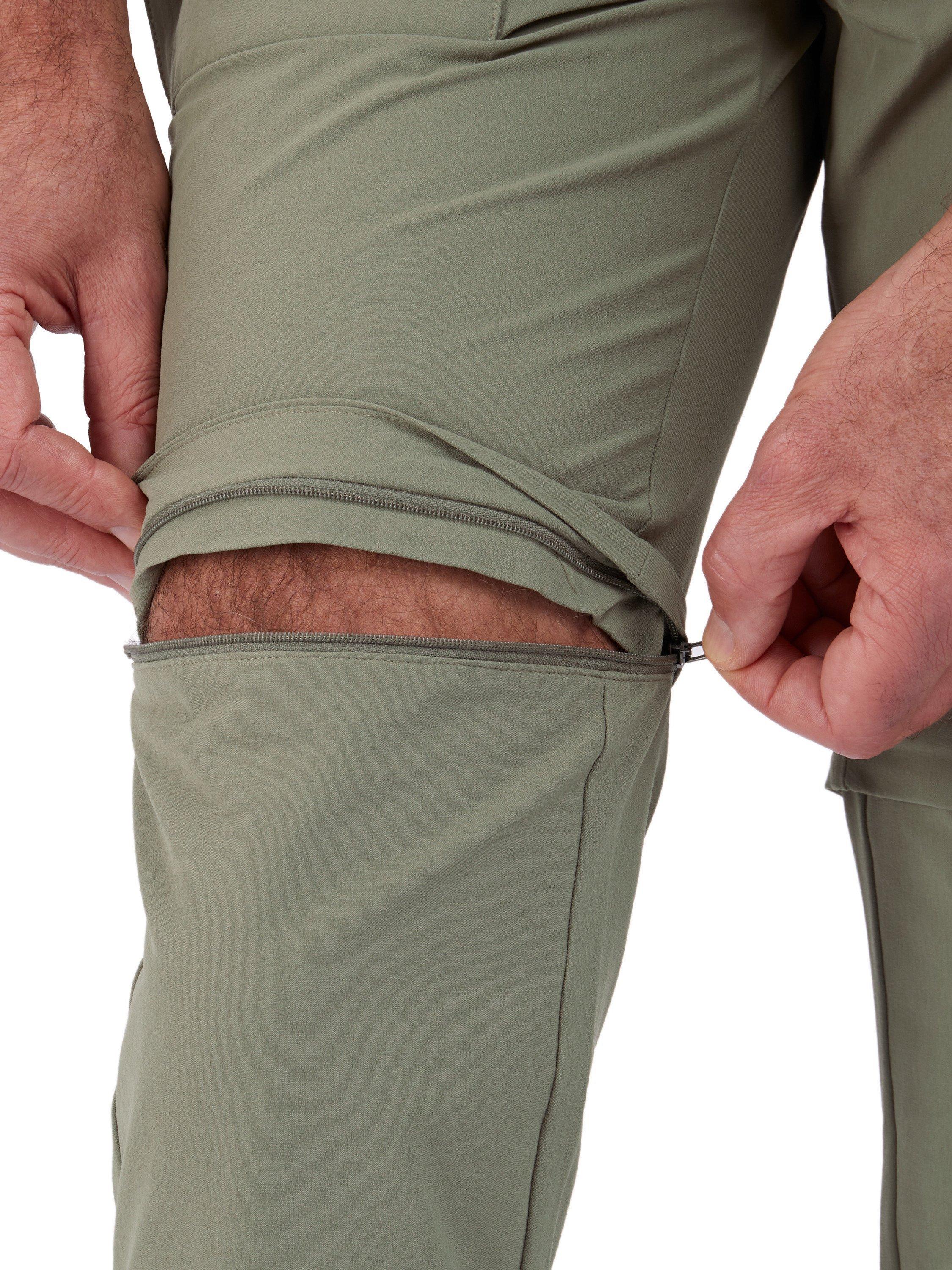 Product image 6 of 8, which shows Rohan  Stretch Bags Zip Off Trousers, Olive Green, 30S
