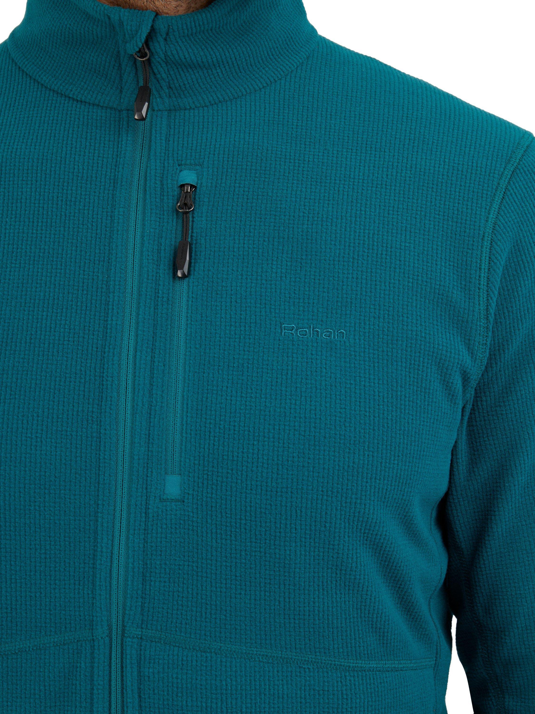 Product image 6 of 7, which shows Rohan Men's Microgrid Fleece Jacket, Marine Teal, S