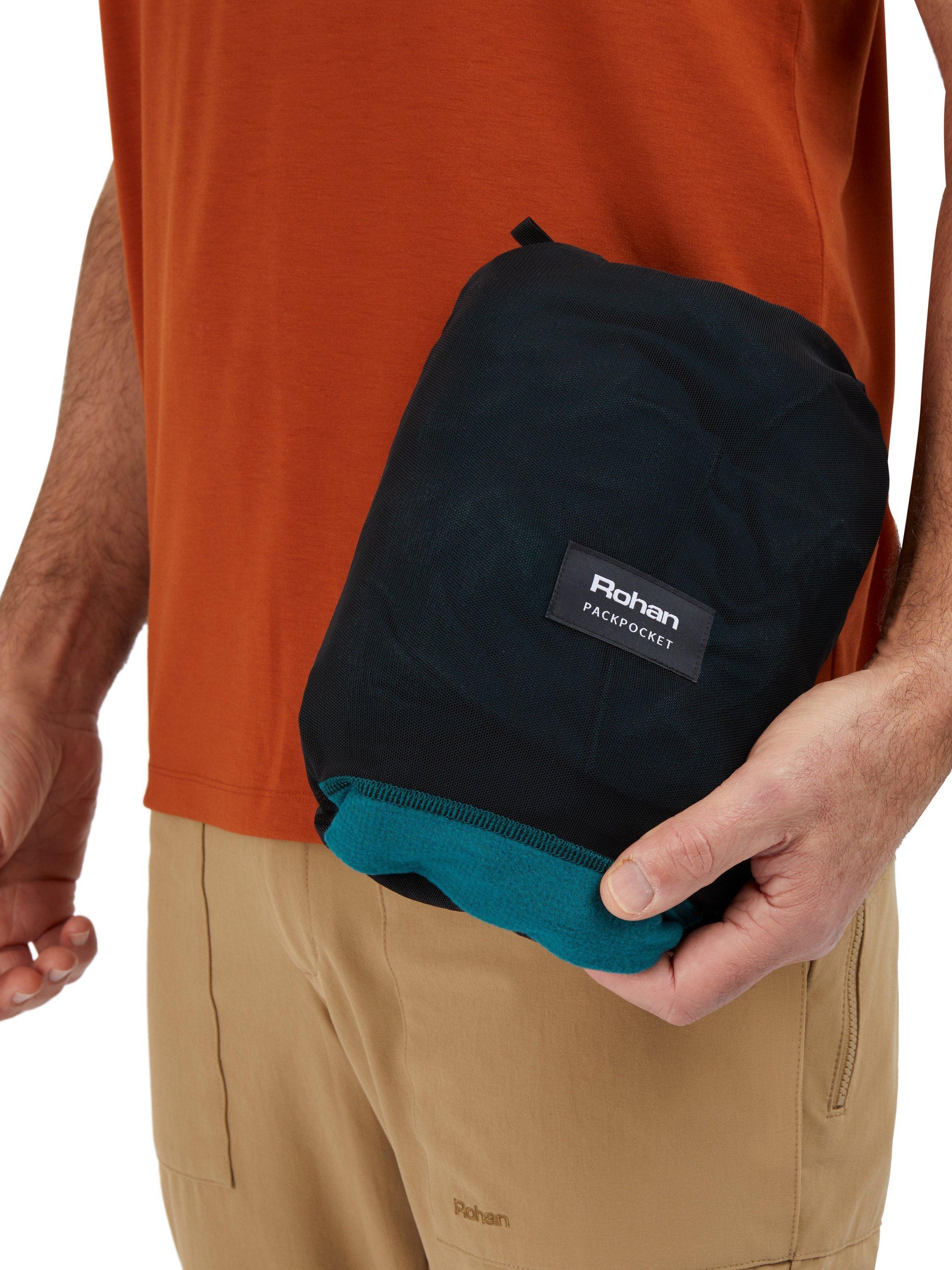 Product image 7 of 7, which shows Rohan Men's Microgrid Fleece Jacket, Marine Teal, S