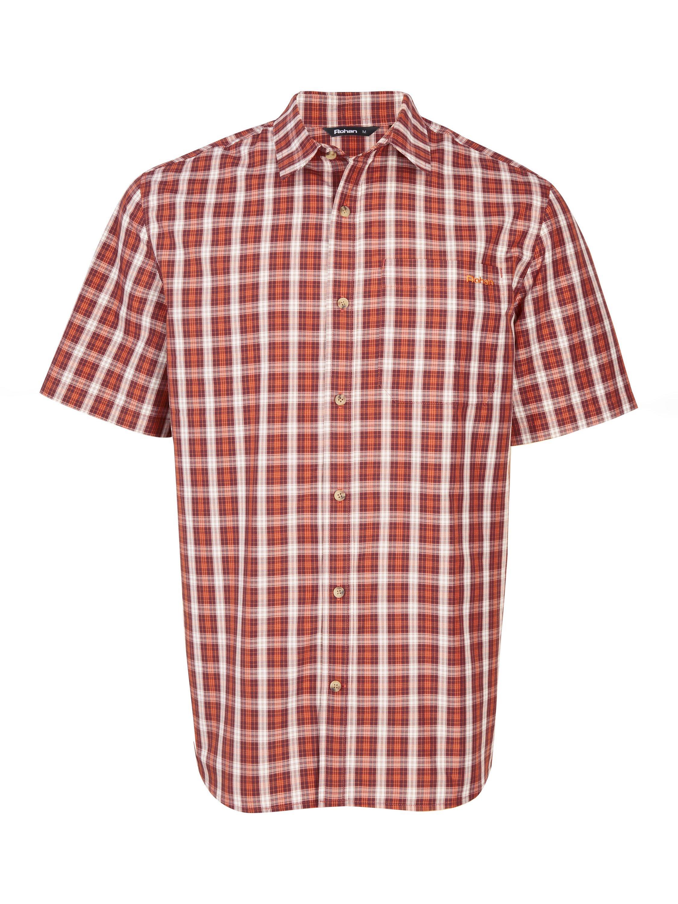 Product image 3 of 6, which shows Rohan Men's Coast Short Sleeve Shirt, Dusk Orange, S