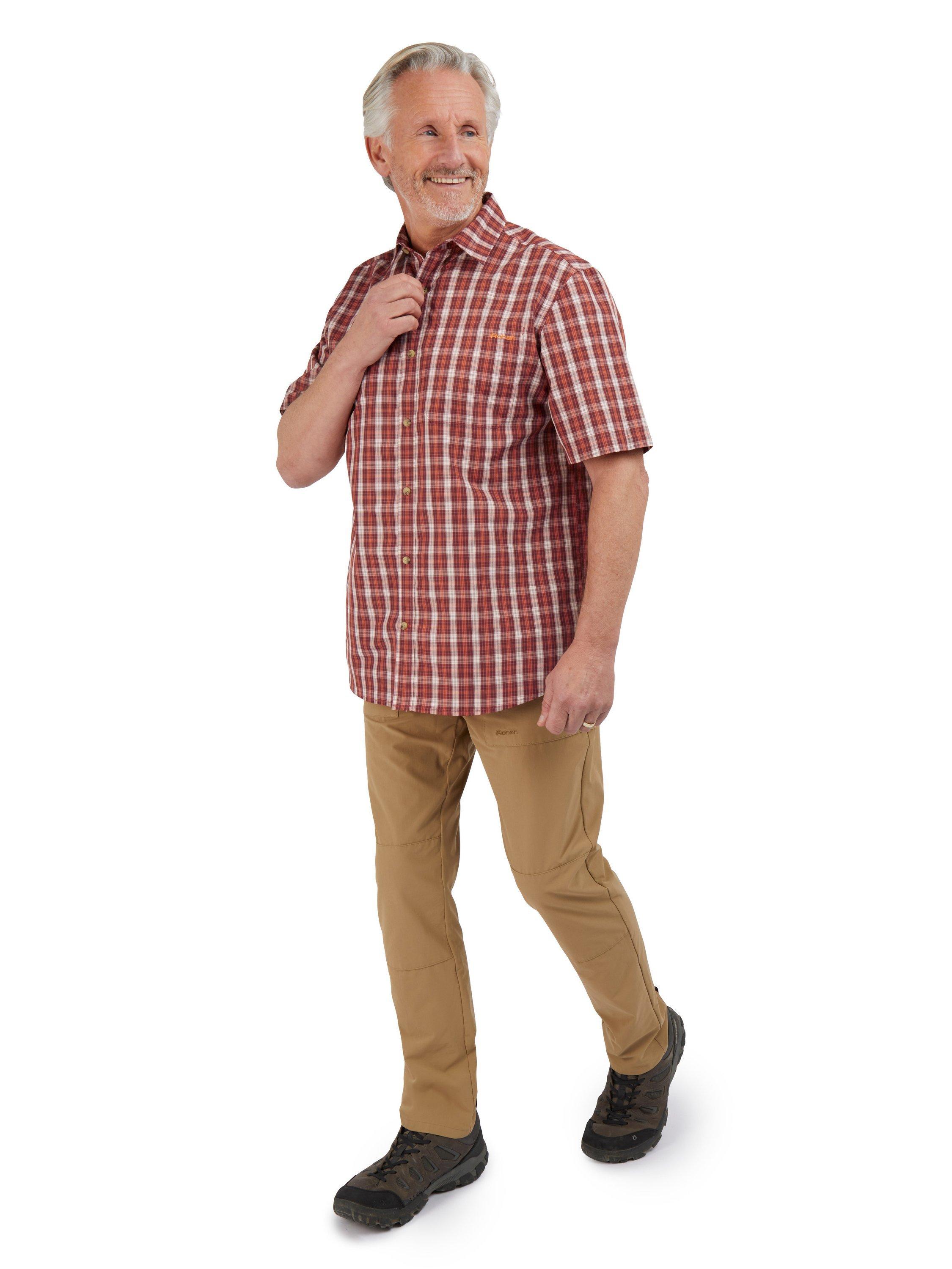 Product image 4 of 6, which shows Rohan Men's Coast Short Sleeve Shirt, Dusk Orange, S