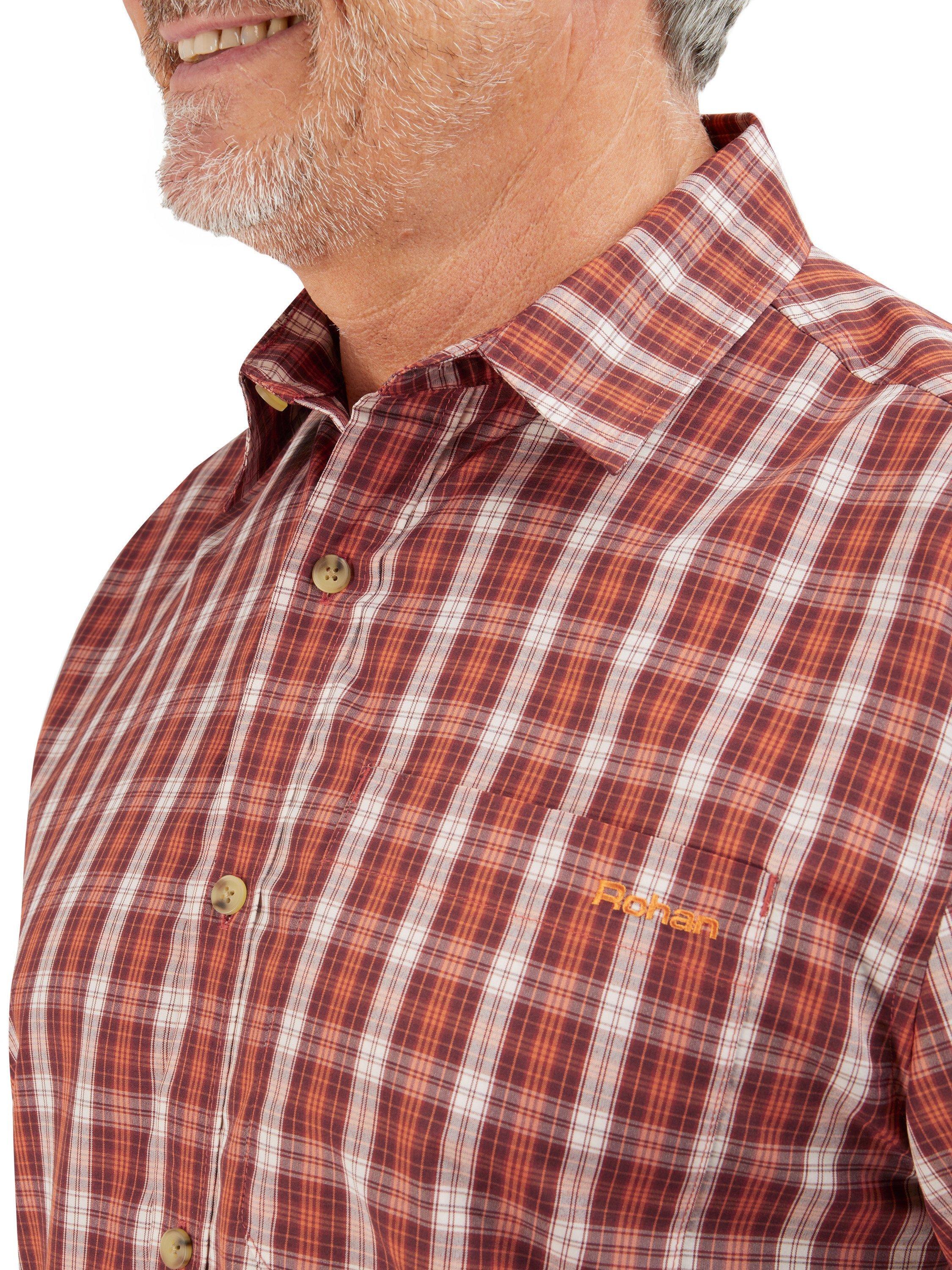 Product image 6 of 6, which shows Rohan Men's Coast Short Sleeve Shirt, Dusk Orange, S