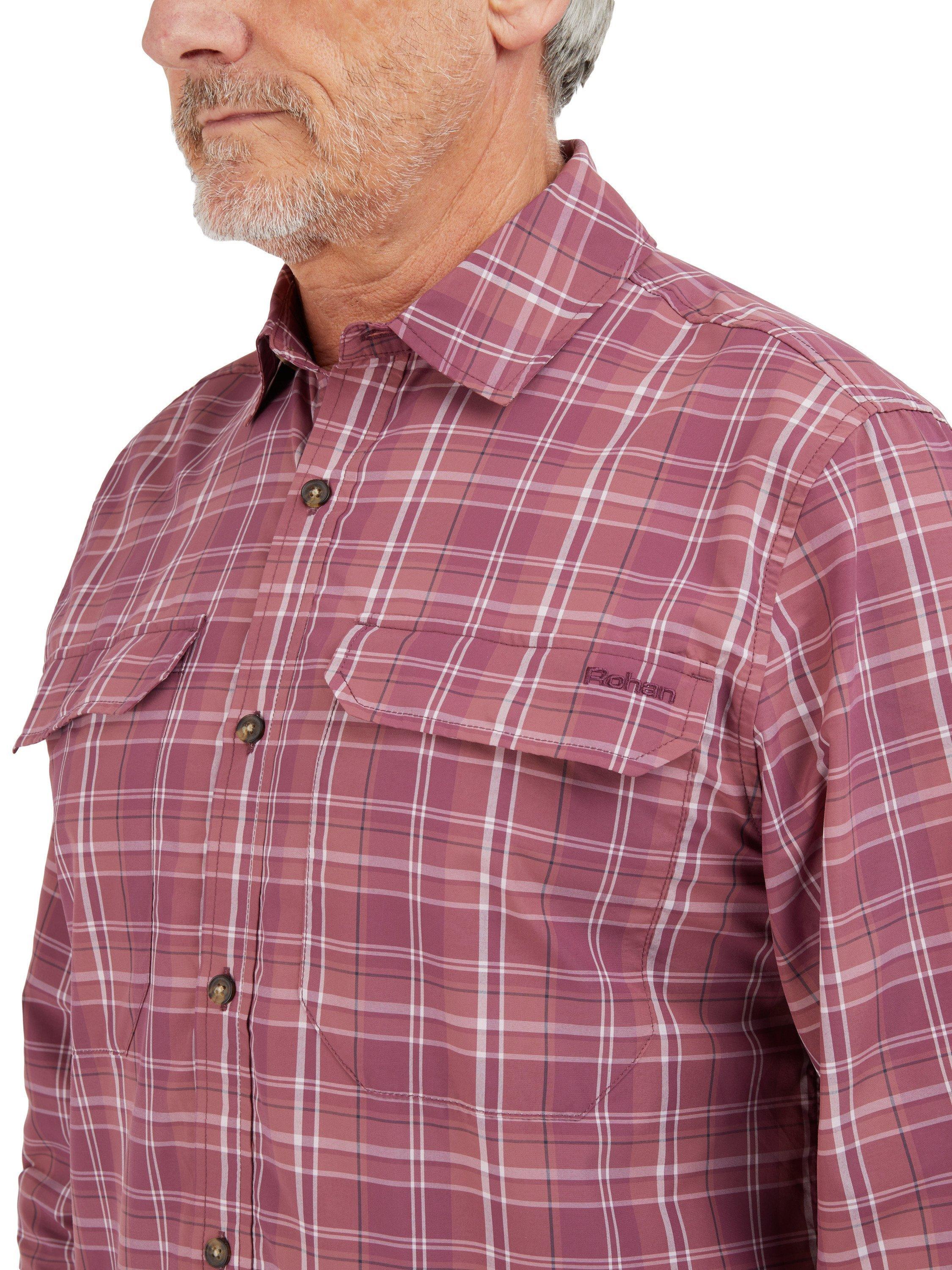 Product image 7 of 10, which shows Rohan Men's Pennine Long Sleeve Shirt, Grape Purple Check, S