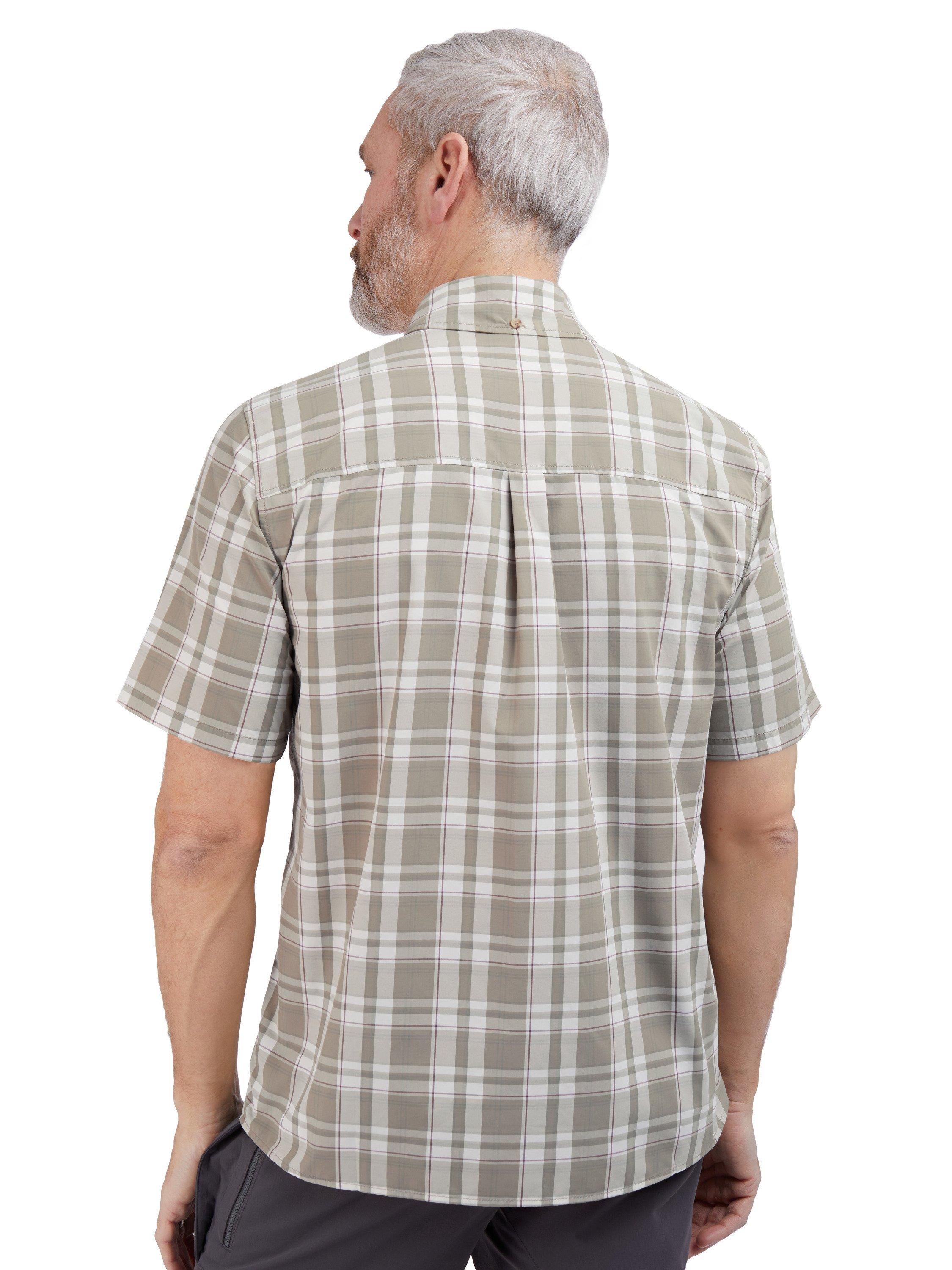 Product image 2 of 7, which shows Rohan Men's Pennine Short Sleeve Shirt, Desert Green Check, S