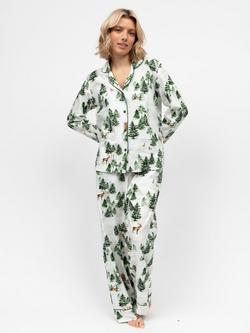 Cyberjammies Fern Alpine Long Pyjama Set, Olive, Olive