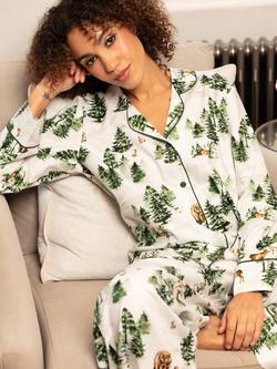 Cyberjammies Fern Alpine Long Pyjama Set, Olive - view 2, Olive