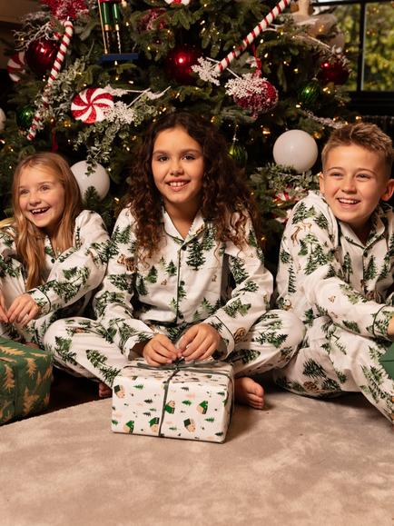 Cyberjammies Kids' Fern Alpine Long Pyjama Set, Olive - view 2, Olive