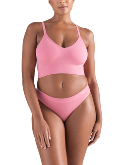 Nudea Seamless TENCEL™ High Leg Knickers, Rose Pink