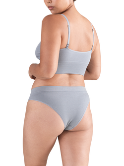 Nudea Seamless TENCEL™ High Leg Knickers - view 2, Storm Grey
