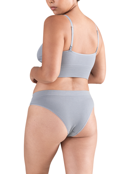 Nudea Seamless TENCEL™ High Leg Knickers - view 2, Storm Grey