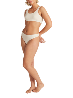 Nudea Seamless TENCEL™ Thong, White Sand