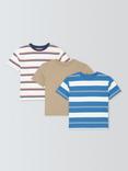 John Lewis Kids' Stripe T-Shirts, Pack of 3, Multi