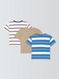 John Lewis Kids' Stripe T-Shirts, Pack of 3, Multi