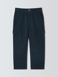 John Lewis Kids' Slub Cargo Trousers, Navy Blazer