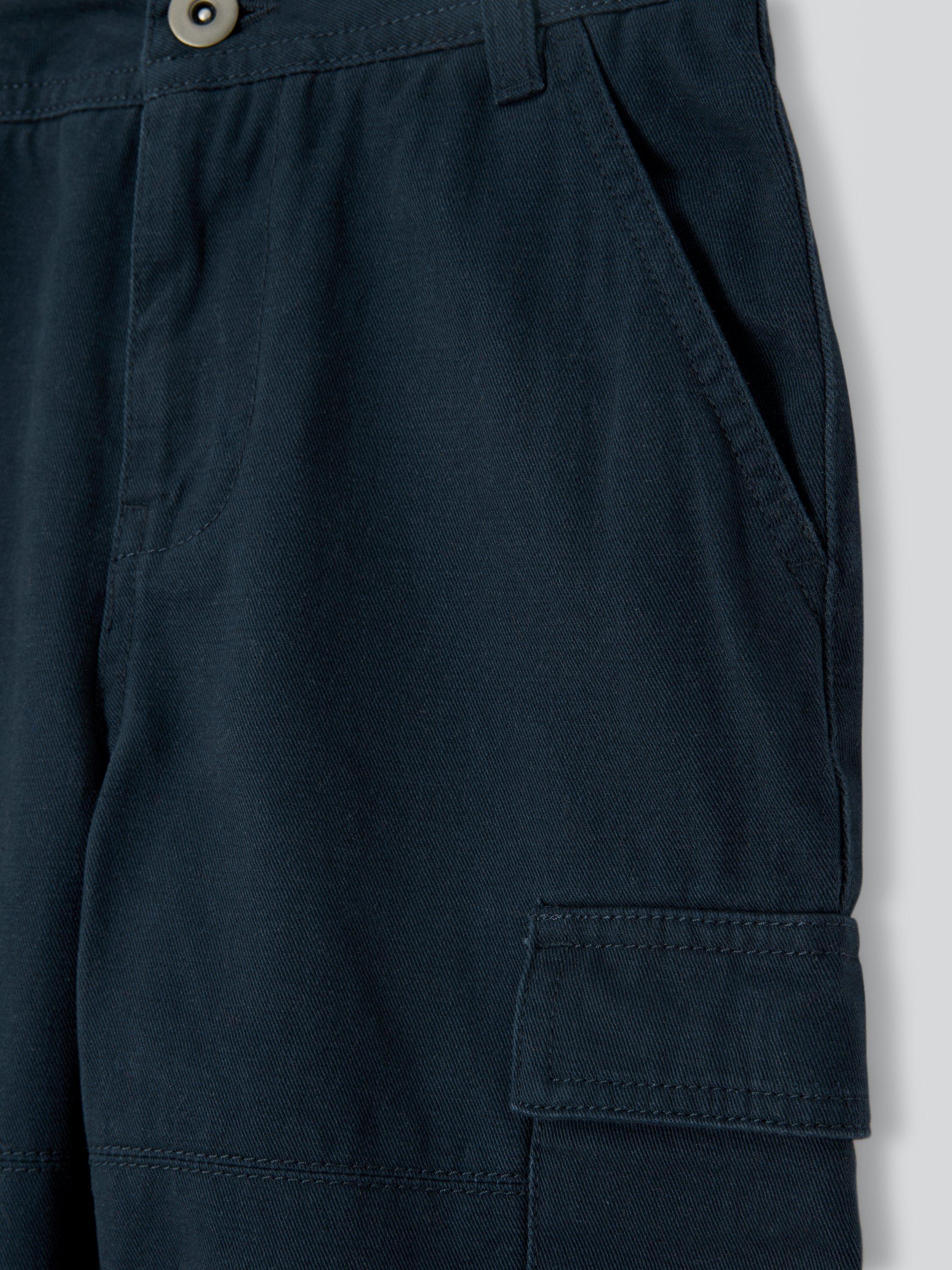 Product image 6 of 8, which shows John Lewis Kids' Slub Cargo Trousers, Navy Blazer, 5 years
