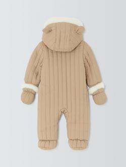 John Lewis Baby Highland Cow Snowsuit, Natural - view 2, Natural