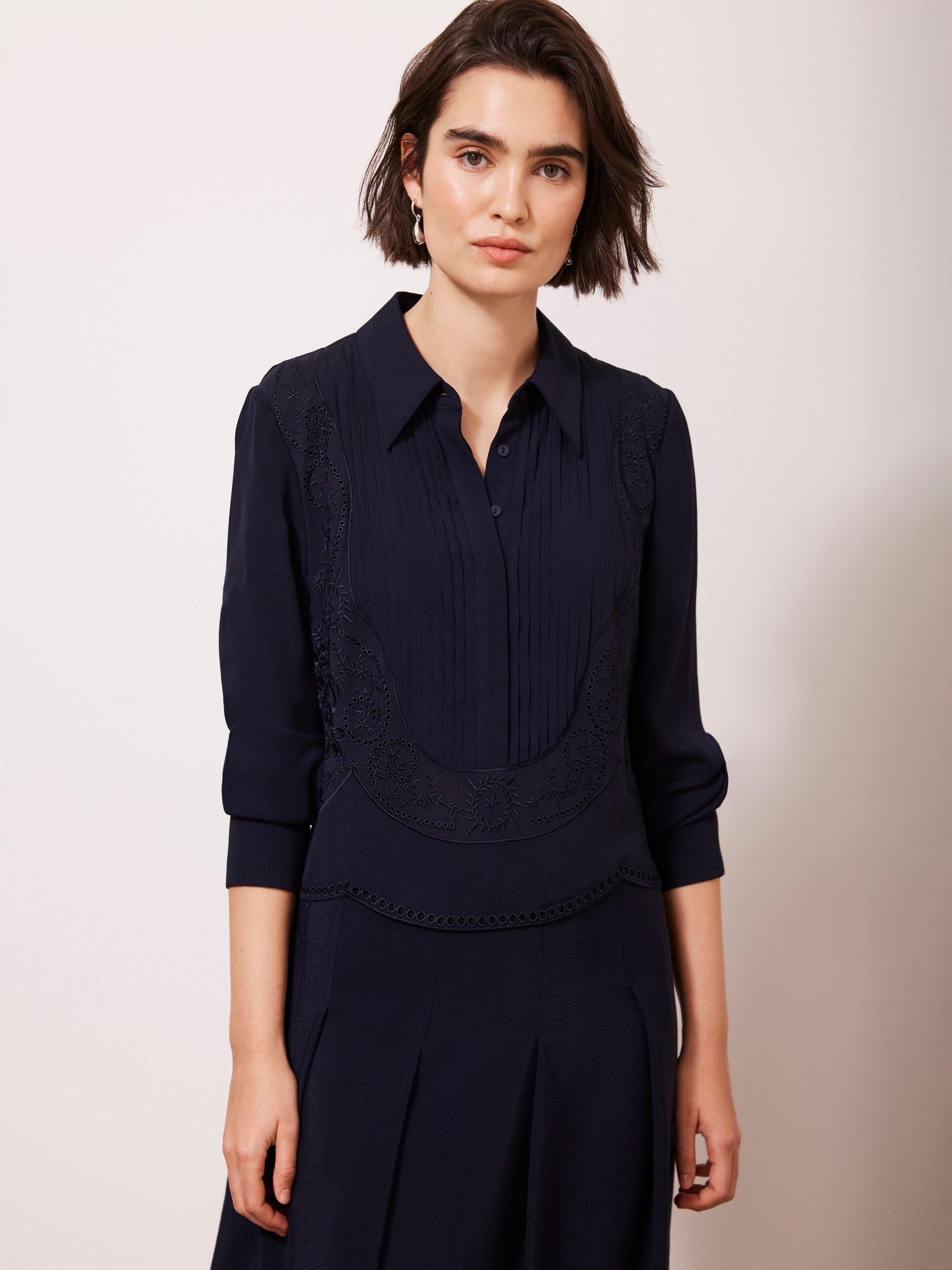 Product image 6 of 8, which shows Mint Velvet Shirt Maxi Dress, Blue Navy, 6
