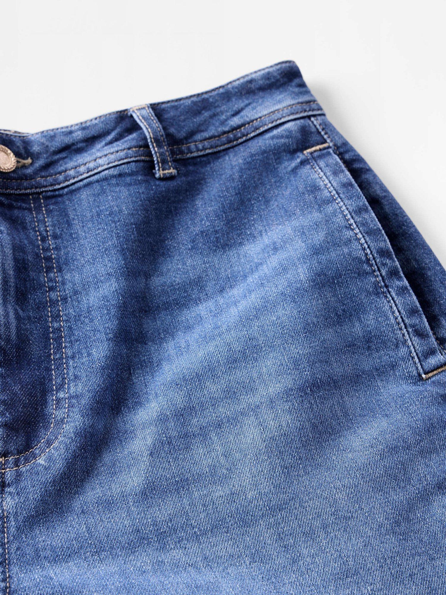 Product image 7 of 7, which shows Mint Velvet High Rise Wide Leg Jeans, Indigo, 6R